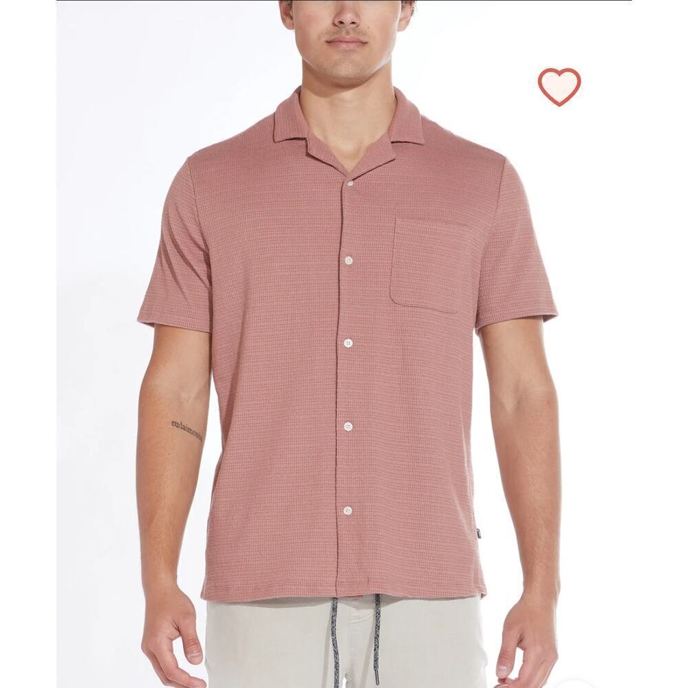 Civil Society Men's knit textured button up resort shirt sz Medium resort wear